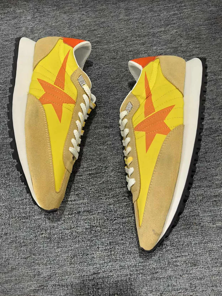 Miseyes Gentleman Sports  Stars Print Causal Shoes Genuine Leather