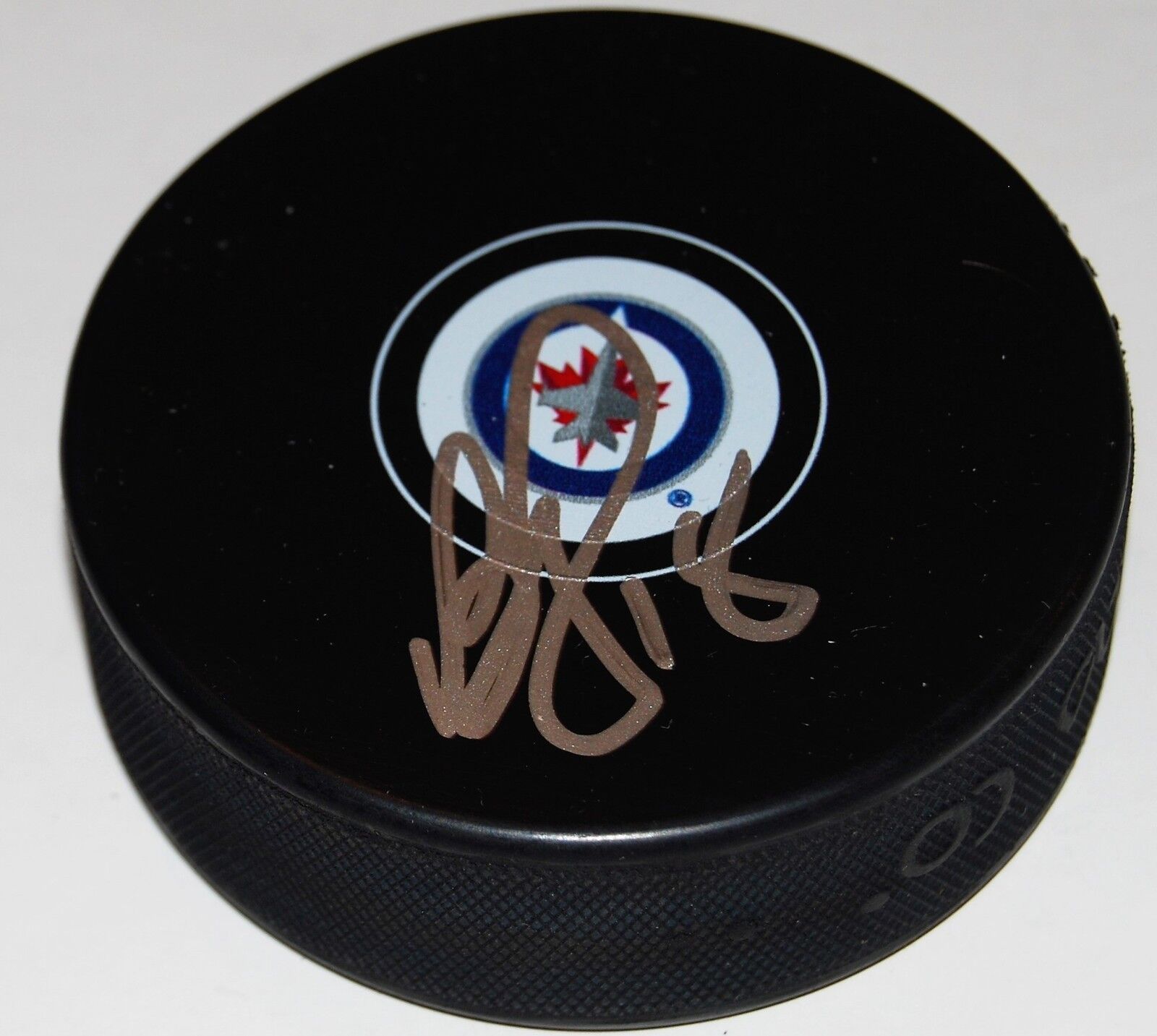 BRYAN LITTLE signed (WINNIPEG JETS) autographed souvenir hockey puck W/COA