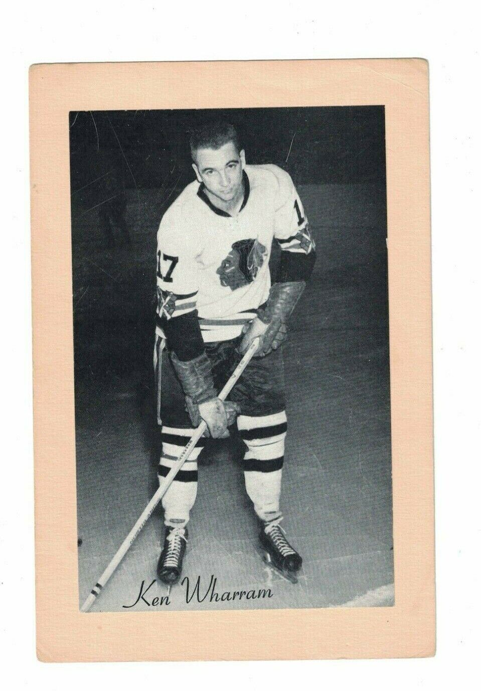 1944-64 Ken Wharram Chicago Blackhawks Beehive Group II Hockey Photo Poster painting