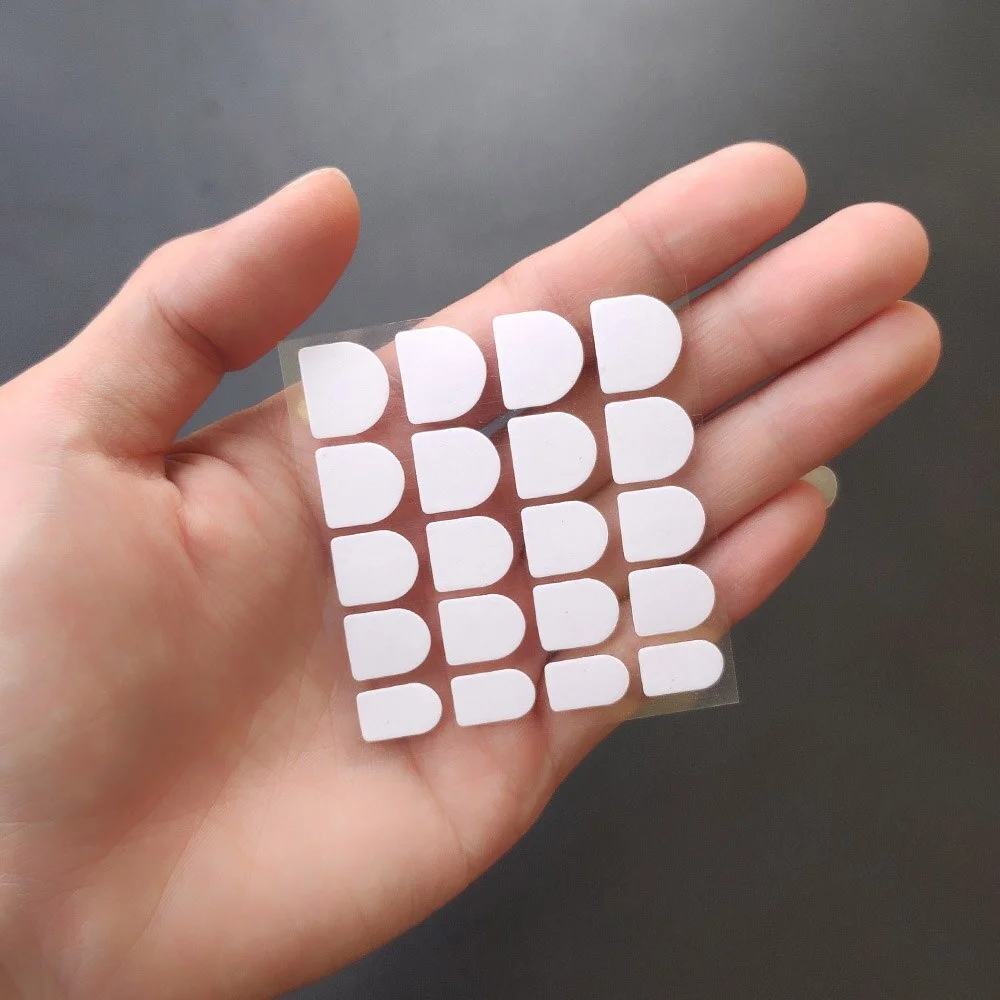 10 Sheets/Lot Thin Super Sticky Nail Adhesives For Press On False Nail Tips 5 Sizes, 20 Pieces/Sheets-Nail Inspo