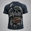 Men's Vintage Skull Print Casual Top by Inlyline