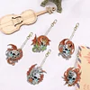5Pcs DIY Diamond Painting Dragon Keychain