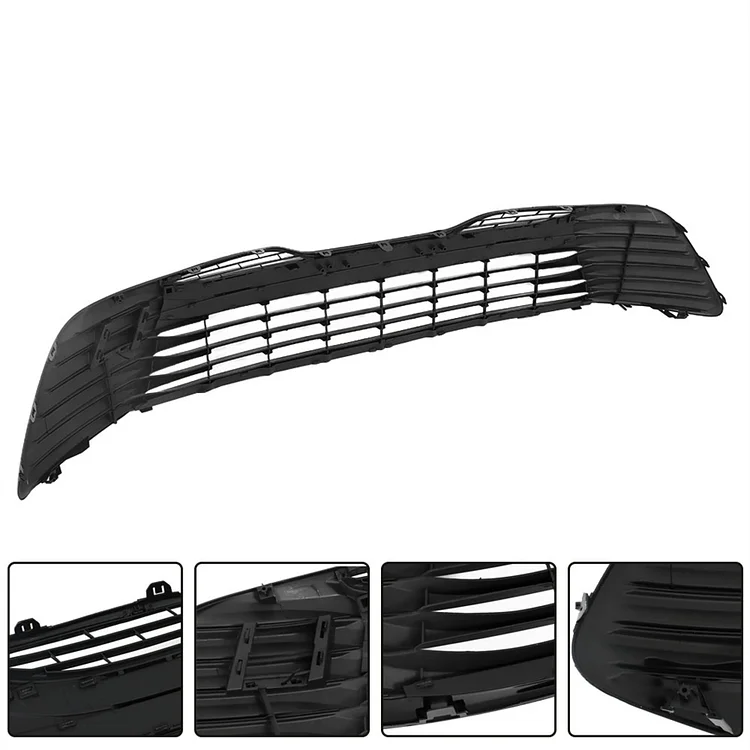 SEBLAFF Front Lower Grille without Radar Holes Parking Sensors Gloss Black Grill Replacement for 2018 2019 2020 Camry LE XLE