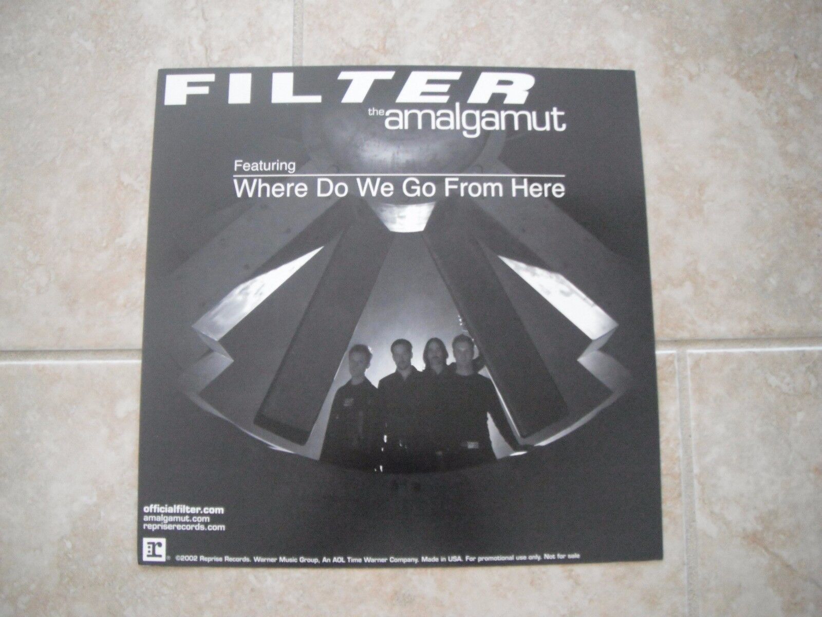 Filter The Amalgamut 2002 Promo LP Photo Poster painting Flat 12x12 Poster 2 Sided