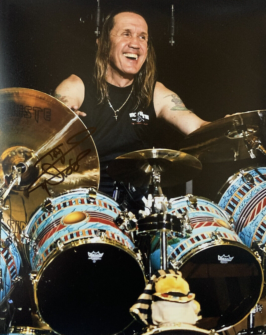 NICKO MCBRAIN HAND SIGNED 8x10 Photo Poster painting IRON MAIDEN DRUMMER AUTHENTIC AUTOGRAPH