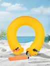 Inflatable Life Jacket Adult Round Buoys Rescue Waist Ring for Kayaking Swimming