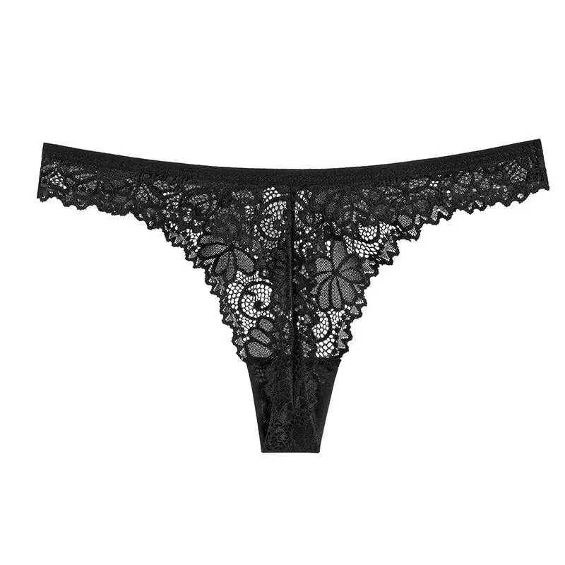Women Panties Women Underwear Soft Breathable Lace Sexy Panties Female Transparent Underpants Thong G String Low-Rise Lingerie