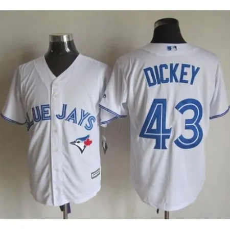 Blue Jays #43 R.A. Dickey White New Cool Base Stitched MLB Jersey