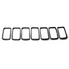 7pcs/set Gloss Black Grille Grill Rings for Grand Cherokee 2014-2016