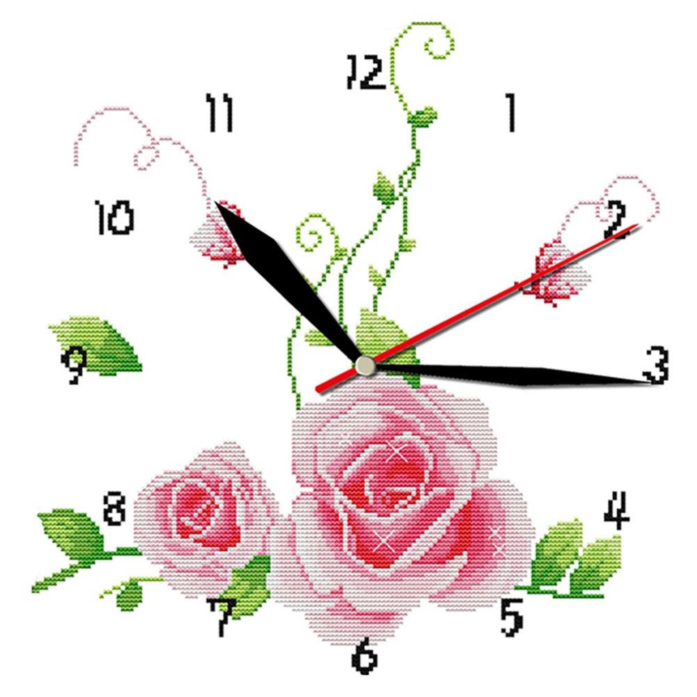 

Pink Flower - 14CT Stamped Cross Stitch - 35*35CM, 501 Original