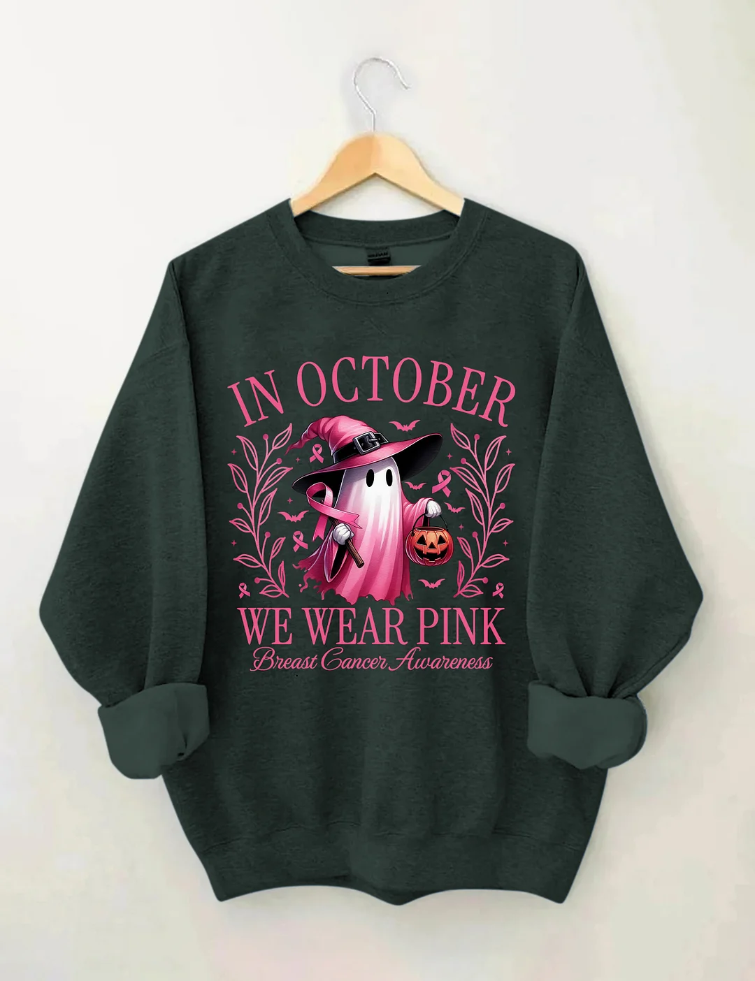 In October We Wear Pink Sweatshirt