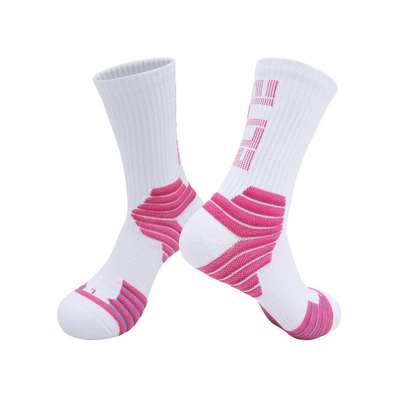 Elite Non-slip Basketball Stockings Practical Breathable Running Thickened Towel Bottom Mid-calf Socks Sweat-absorbent Sports Men And Women Socks