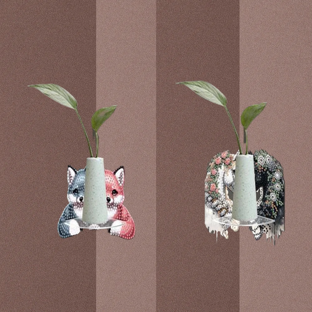 2pcs 2D Flat DIY Diamond Art Pendant DIY Home Decor Hanging Charm Decor (Horse)