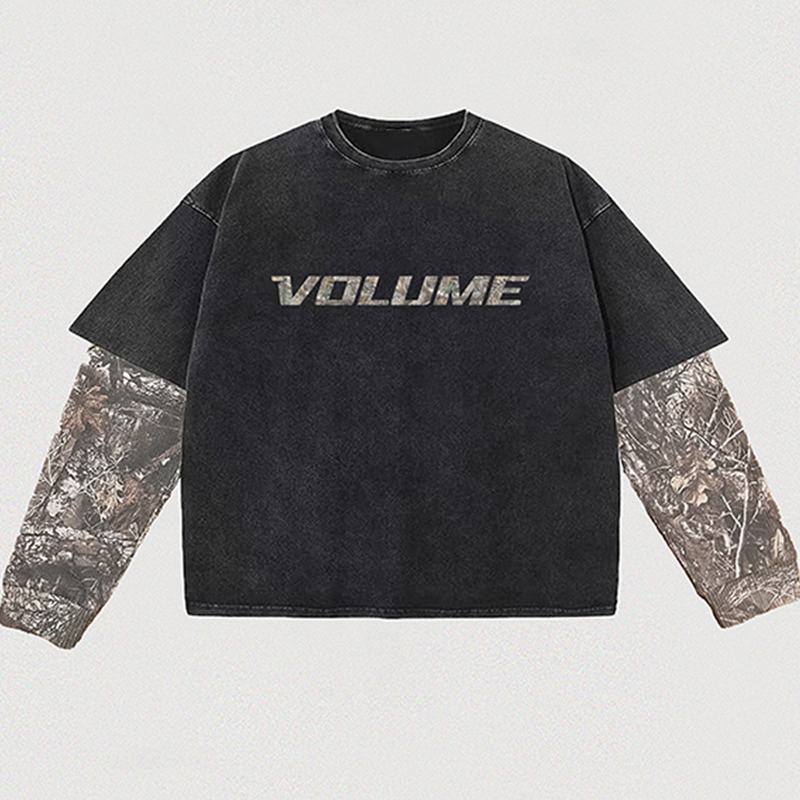 Vintage Letter Print Distressed Acid Wash Short Sleeve T-Shirt