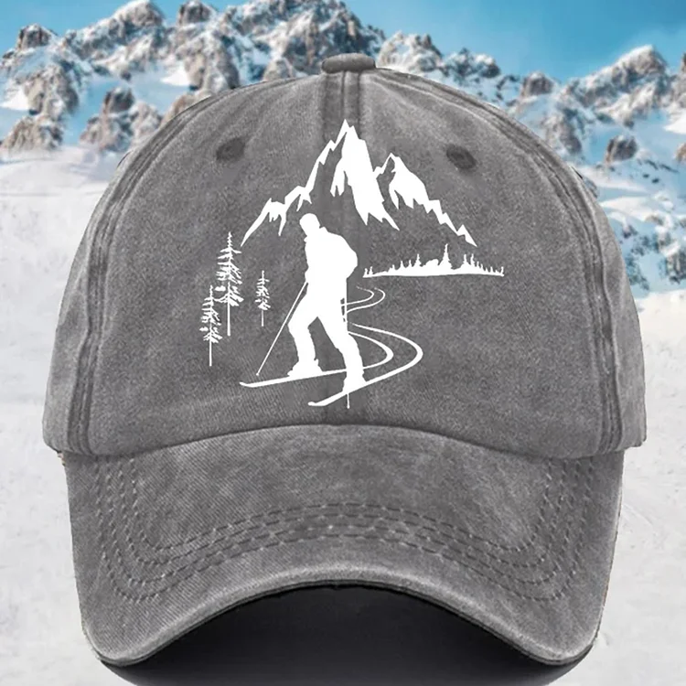 Comstylish Casual Outdoor Unisex Ski Lovers Print Hat