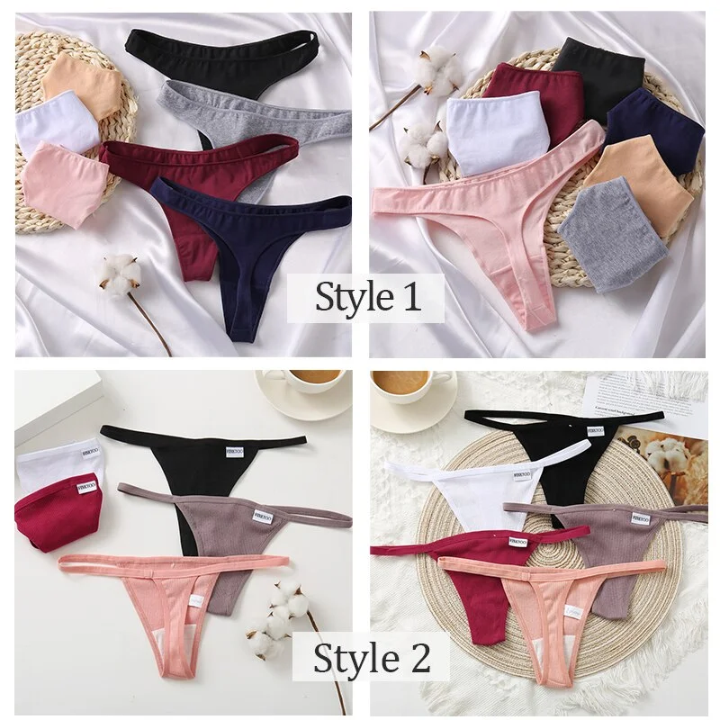 FINETOO Sexy Low-Rise Thongs for Women Female Cotton Panties Ladies Comfortable T-Back G-String Girl M-XL Intimates Lingerie New