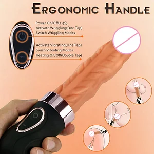 Realistic Wriggle Dildo Vibrator with 7 Wriggle Functions and 9 Vibration Modes-Adult toys pleasure stimulation