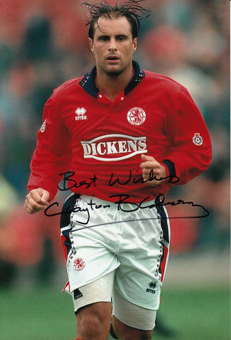 Middlesbrough Hand Signed Clayton Blackmore Photo Poster painting 12x8.