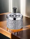 Push Down Ashtray Windproof Spinning Ashtray Desktop Ashtray for Home Office Car