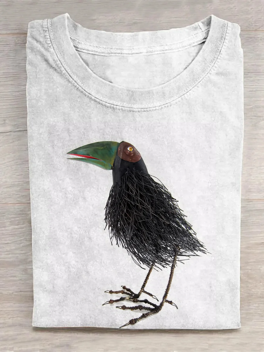 Eagerlys The Green-billed Crow T-shirt Eagerlys