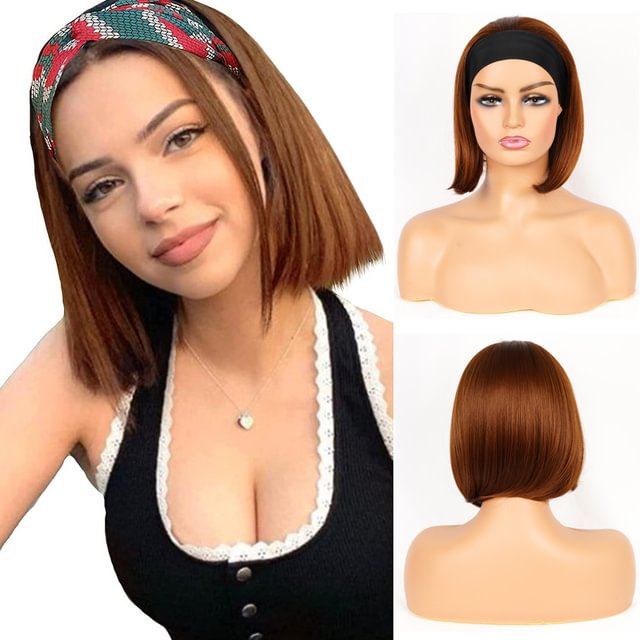 Zaesvini Hair®|Short Straight Bob Headband Wigs For Black Women Glueless Wigs Zaesvini