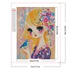 Mädchen 5d DIY volle runde teilweise ab Bohrer Dimond Gemälde für Wohnkultur 45x55cm