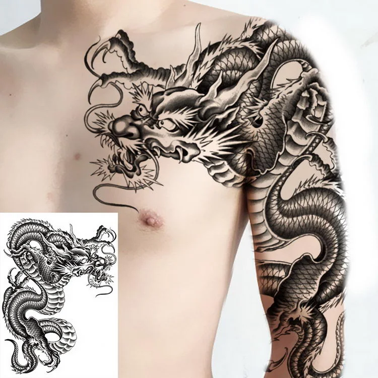 tatoos temporales for men shoulder tattoos dragon black large tattoo and body art sticker boys tattoo tribal designs mens decals