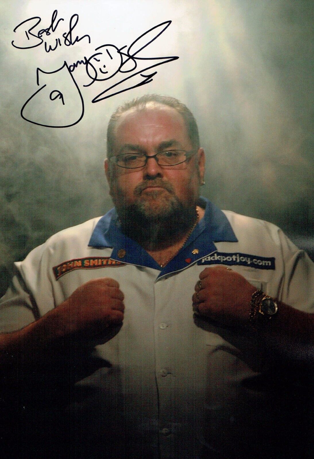 Tony O'SHEA Signed 12x8 Autograph Photo Poster painting AFTAL COA Darts Player BDO Silverback