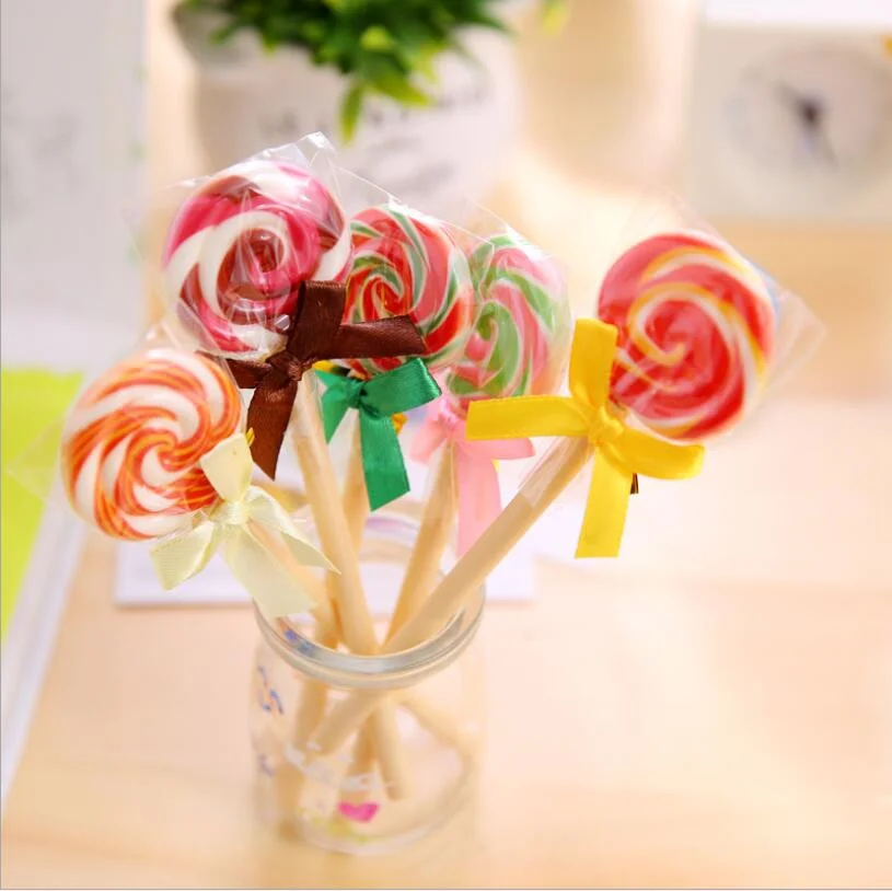 Kawaii School Supply Office Stationery Ballpoint Pen Creative Cute Lollipop Sweet Candy Freebie Styling Novelty Funny Lovely