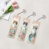 3Pcs Diamond Painting Cat Flower Bookmark for Book Lovers