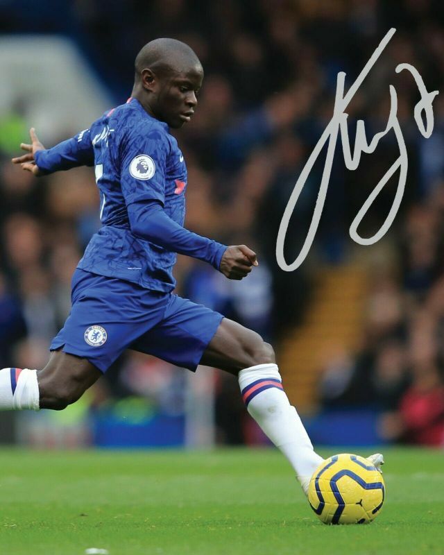 N'Golo Kante - Chelsea Autograph Signed Photo Poster painting Print