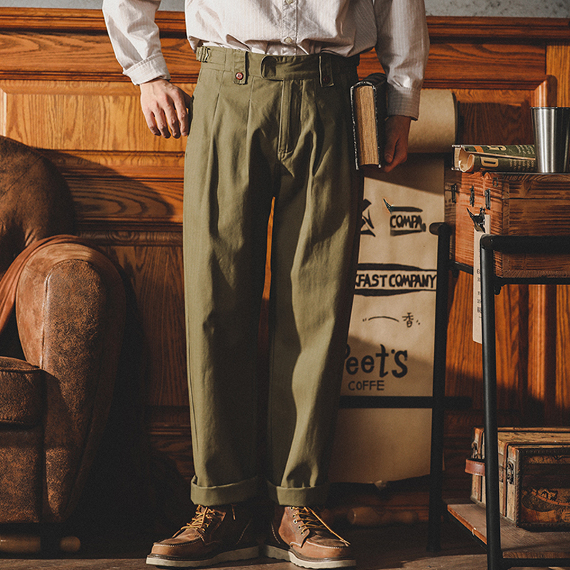 Vintage Guerg High Waist Straight Casual Neapolitan Cargo Pants