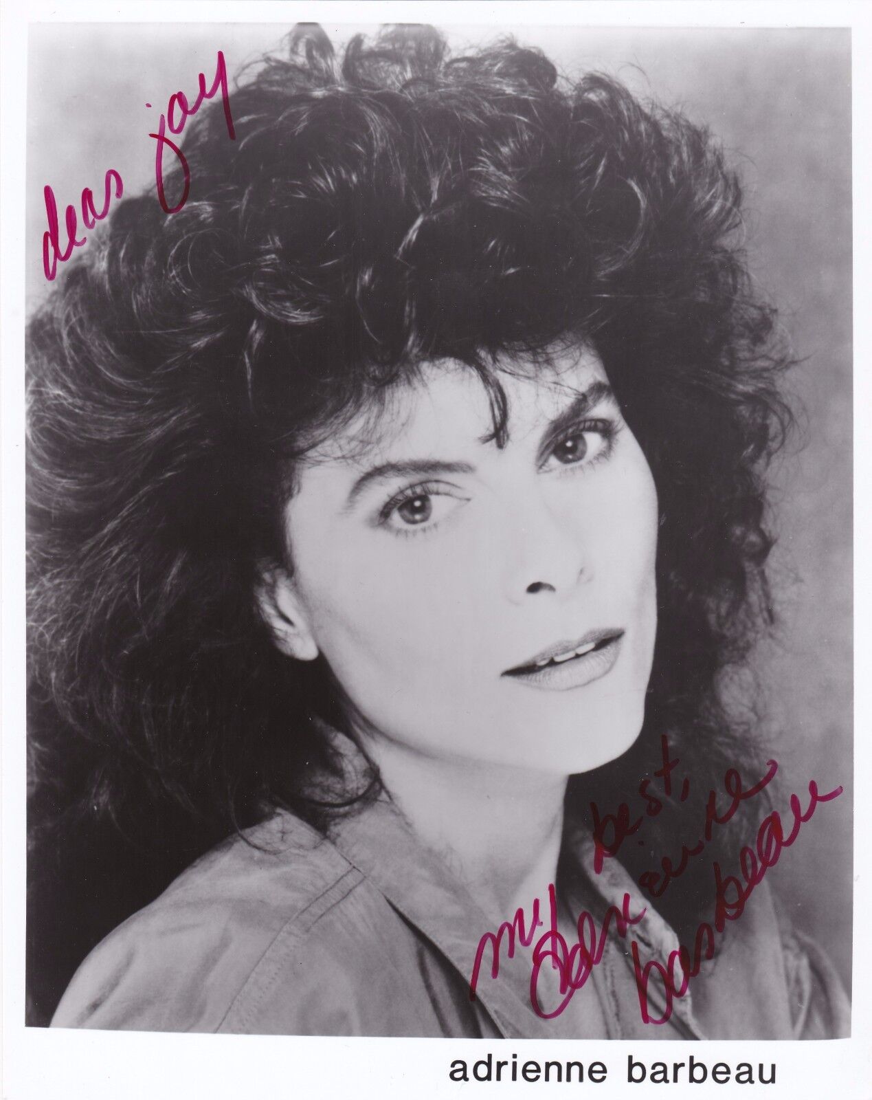 Adrienne Barbeau Escape From NY/Swamp Thing Autographed 8 x 10