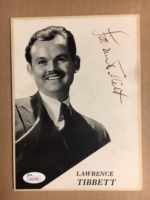 Lawrence Tibbett Legendary Opera Singer Signed 5 1/2 x 7 1/2 Photo Poster painting JSA Cert!