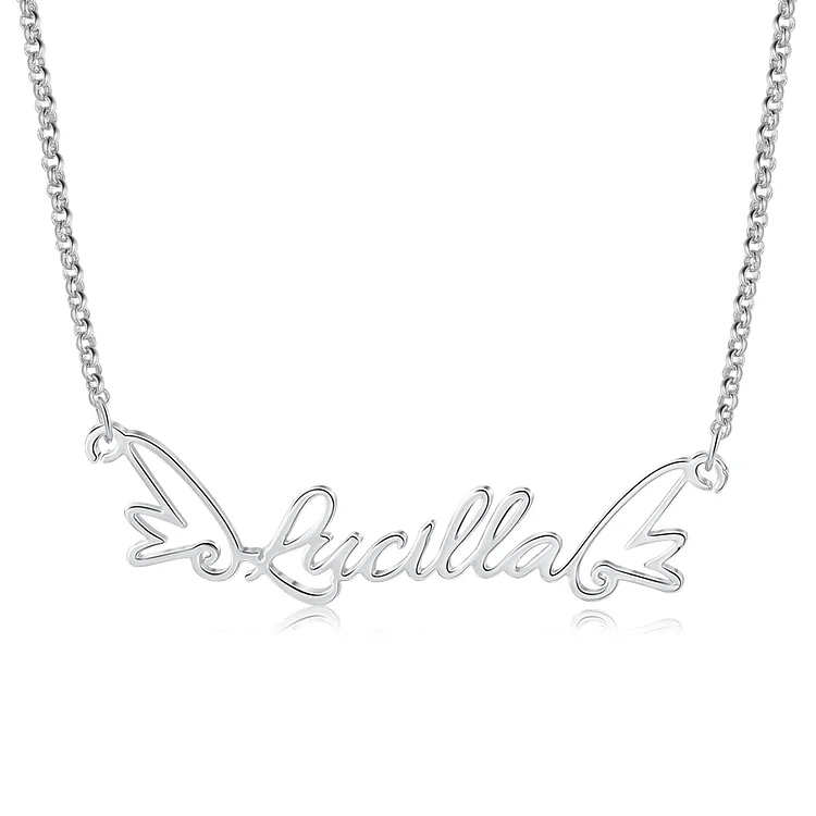 Personalized Angel Wings Name Necklace Custom Name Necklace Gifts