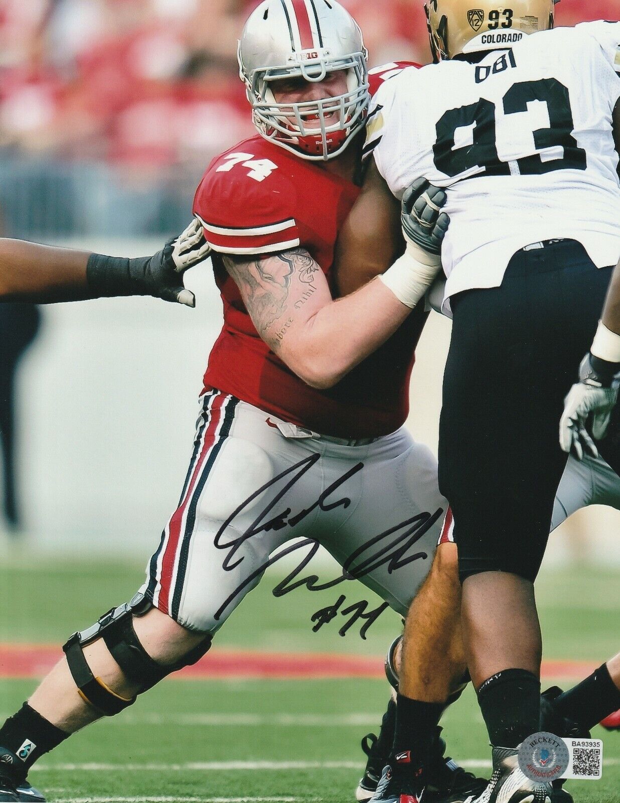 JACK MEWHORT Signed OHIO STATE Buckeyes 8x10 Photo Poster painting w/ Beckett COA (BAS)