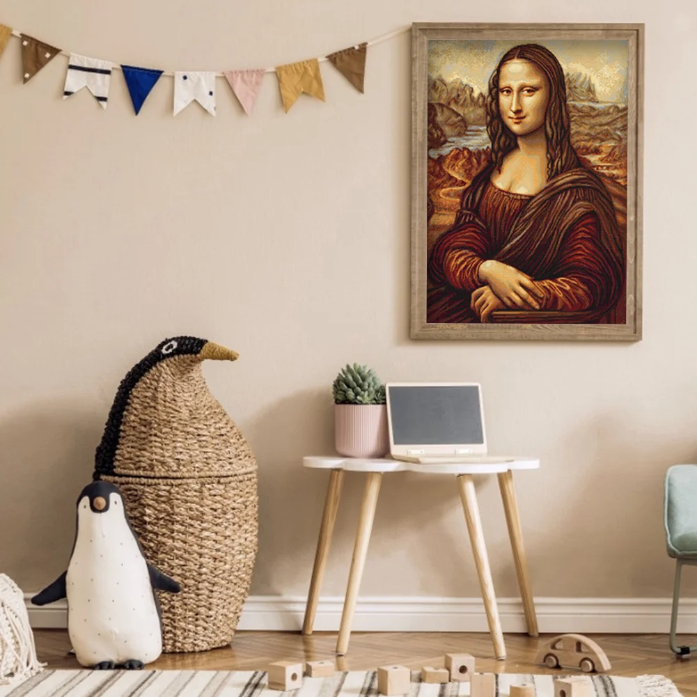 11CT Full Stamped Cross Stitch - Mona Lisa(Canvas|40*50CM)