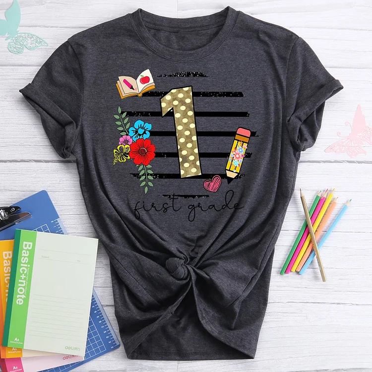 Happy First Day of First Grade- Back to School  T-Shirt Tee-07261