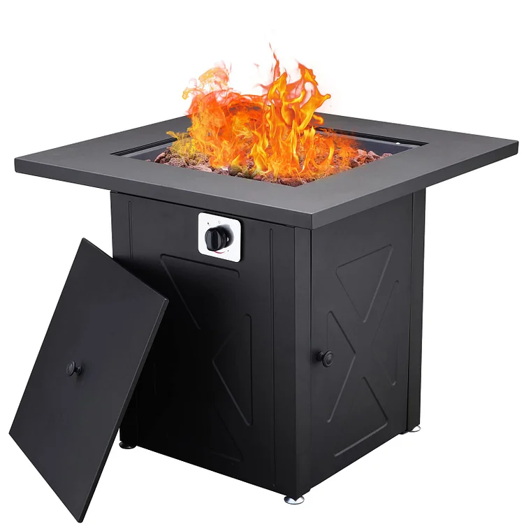 GRAND PATIO 28" 30" 32" Square Outdoor Patio Propane Fire Pit Table