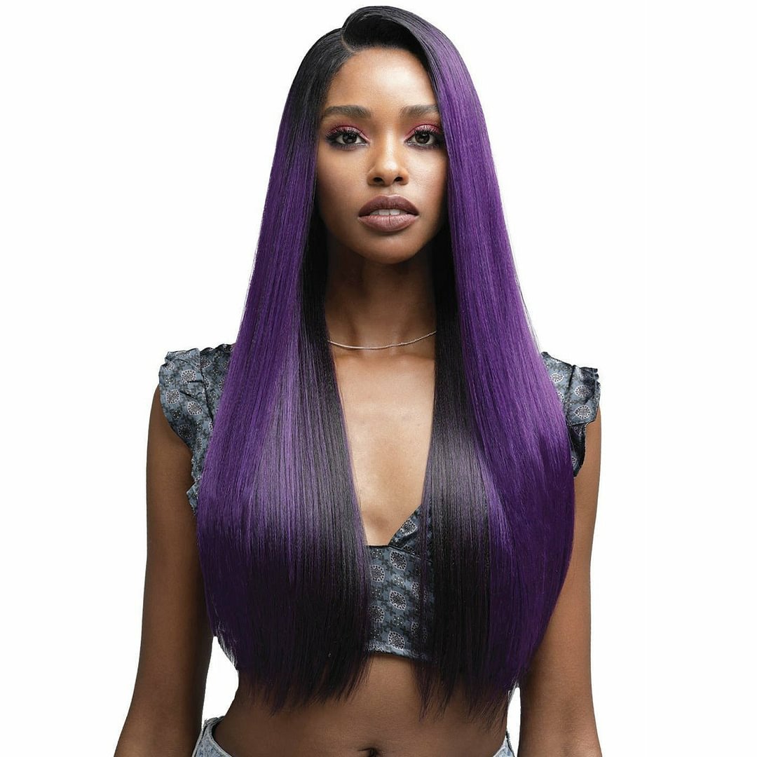 Bobbi Boss Human Hair Blend 13" x 4" Hand-Tied Swiss Lace Front Wig – MBLF180 Dayana