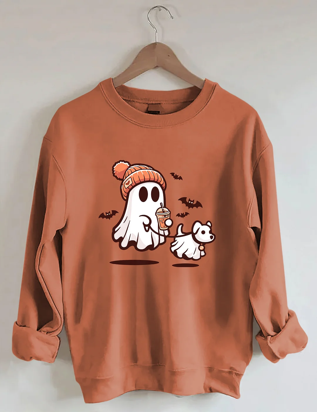 Ghost With Walking Dog Sweatshirt