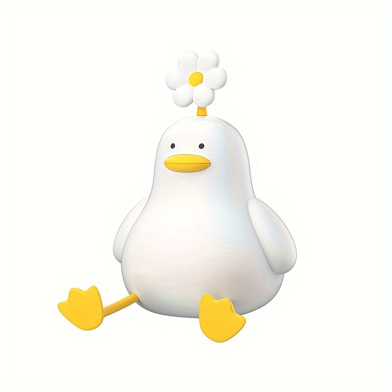 1pc Soft Flower Duck Silicone Touch Colorful Light For Bedroom, USB Charging Induction Night Light, Three-speed Brightness Adjustable Time Night Light