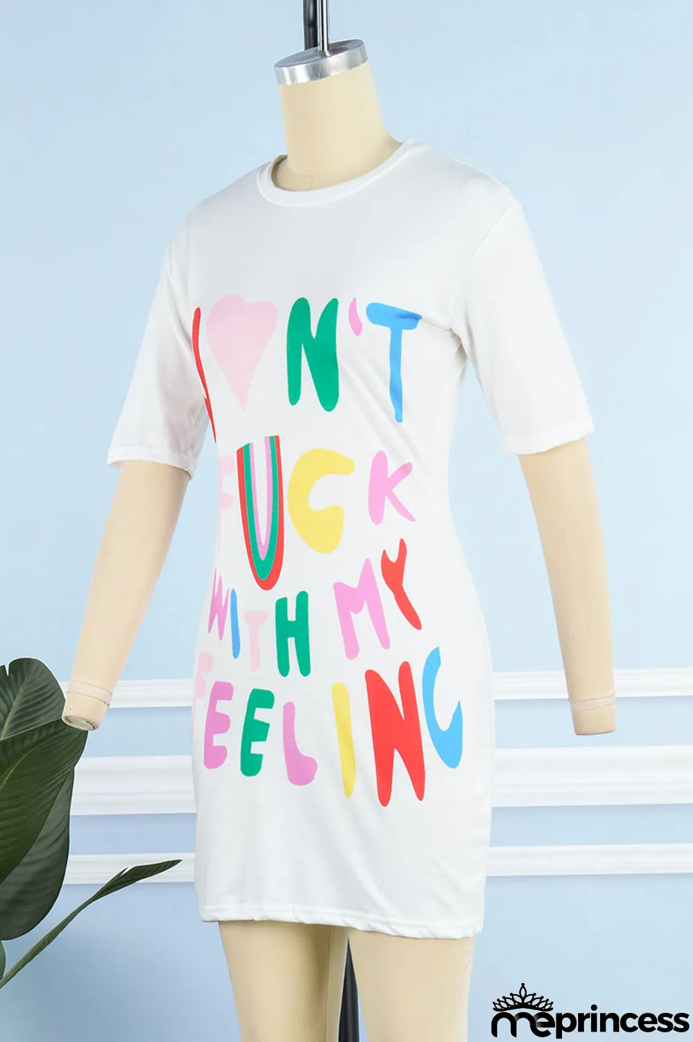 Grey Casual Print Patchwork O Neck Straight Plus Size Dresses