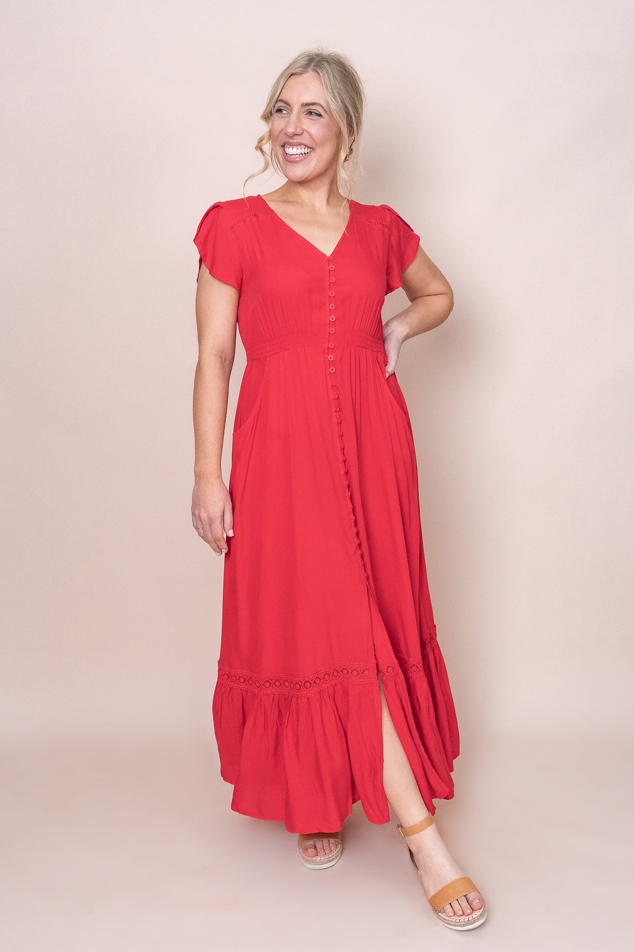 Fernie Maxi Dress in Red