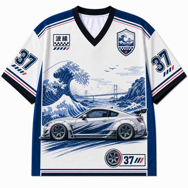 Techwear JDM Racing 037 SINGLE V1 Short Sleeve Jersey