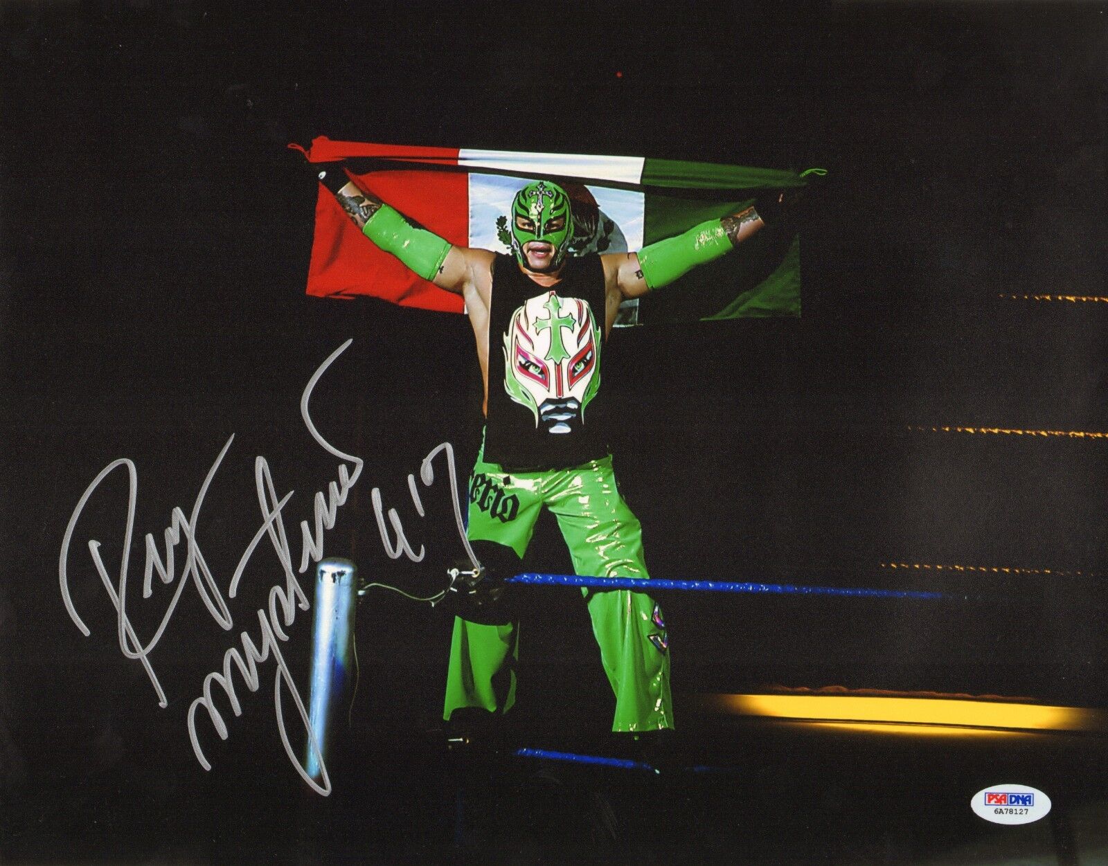 Rey Mysterio Signed WWE 11x14 Photo Poster painting PSA/DNA COA WCW AAA Lucha Underground Auto'd