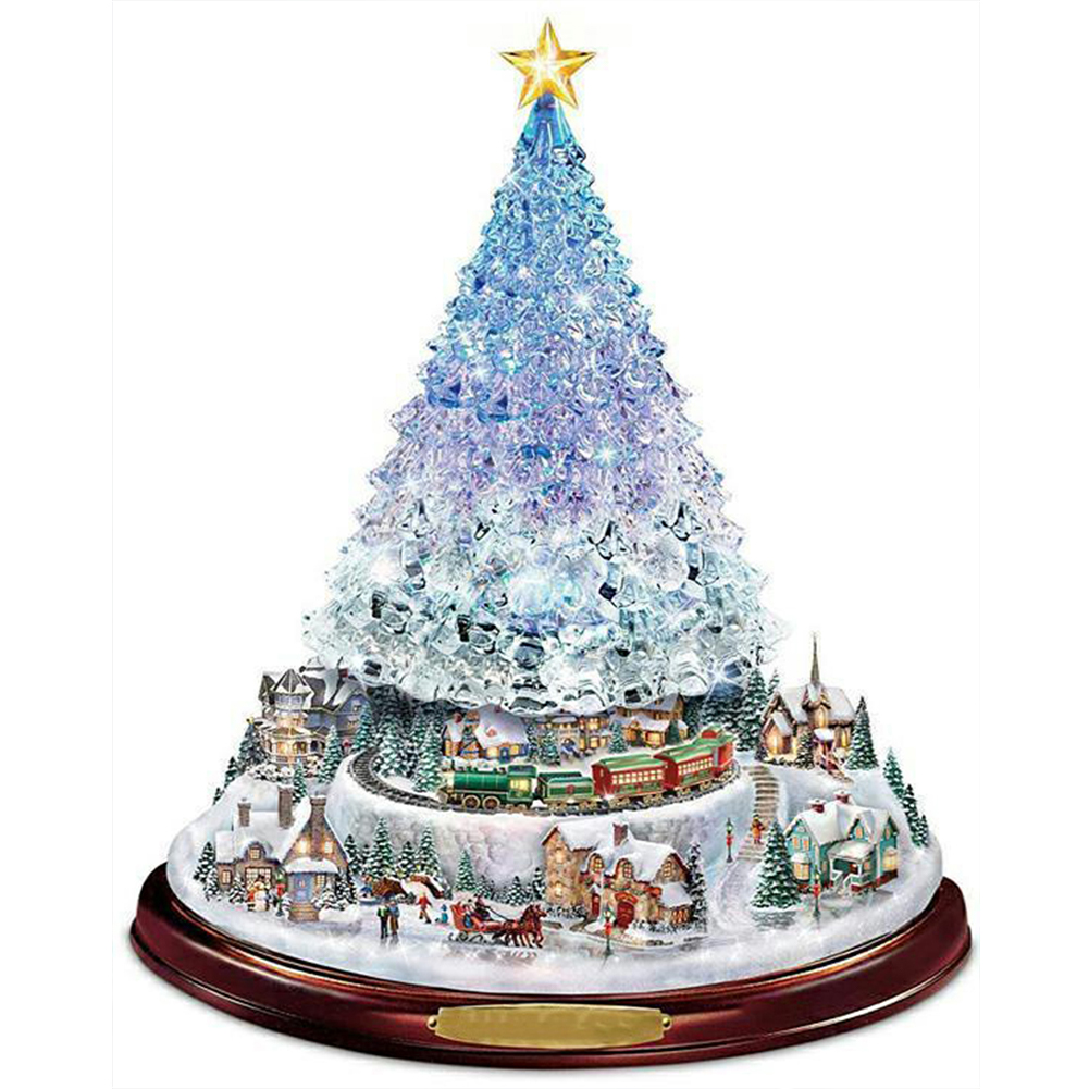 Christmas Tree 30*40CM(Canvas) Full Round Drill Diamond Painting gbfke