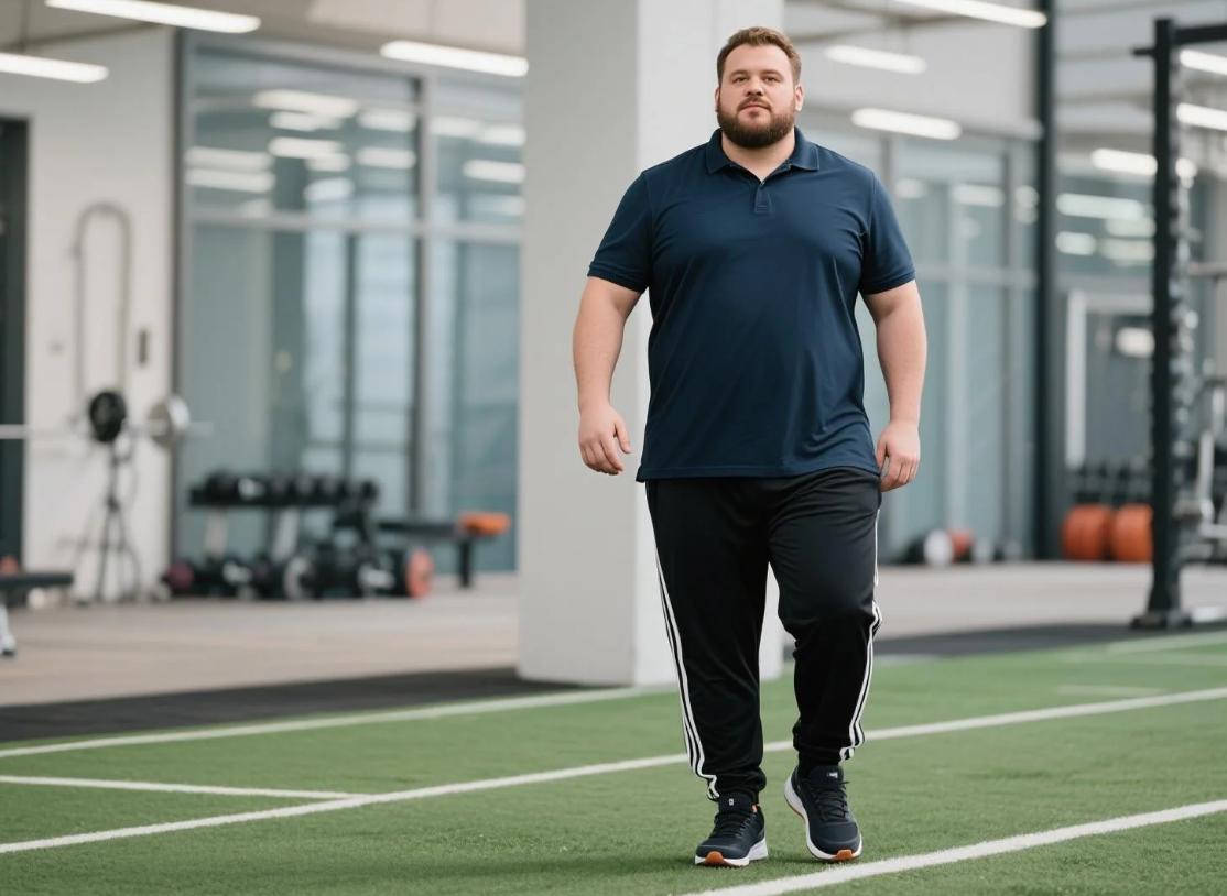 A man workout in big and tall Polo shirt