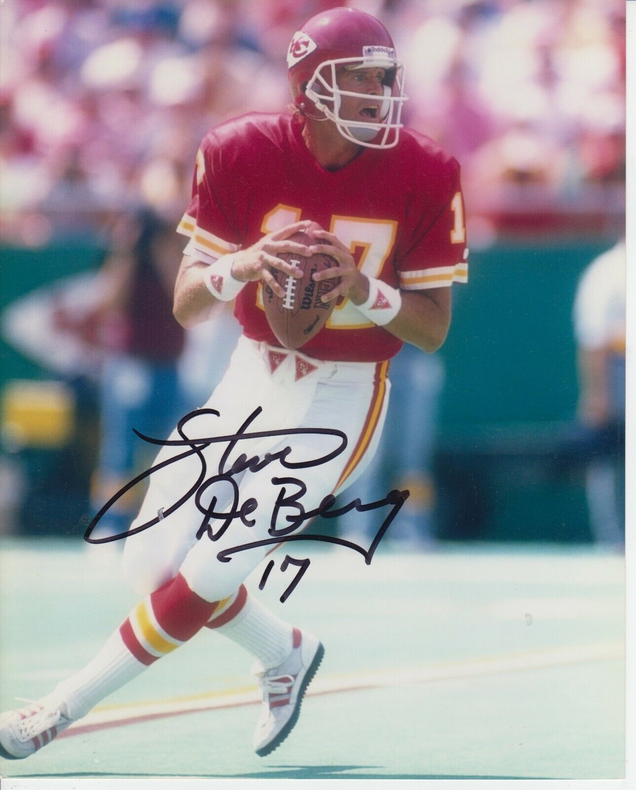 Steve DeBerg #1 8x10 Signed Photo Poster painting w/ COA Kansas City Chiefs -