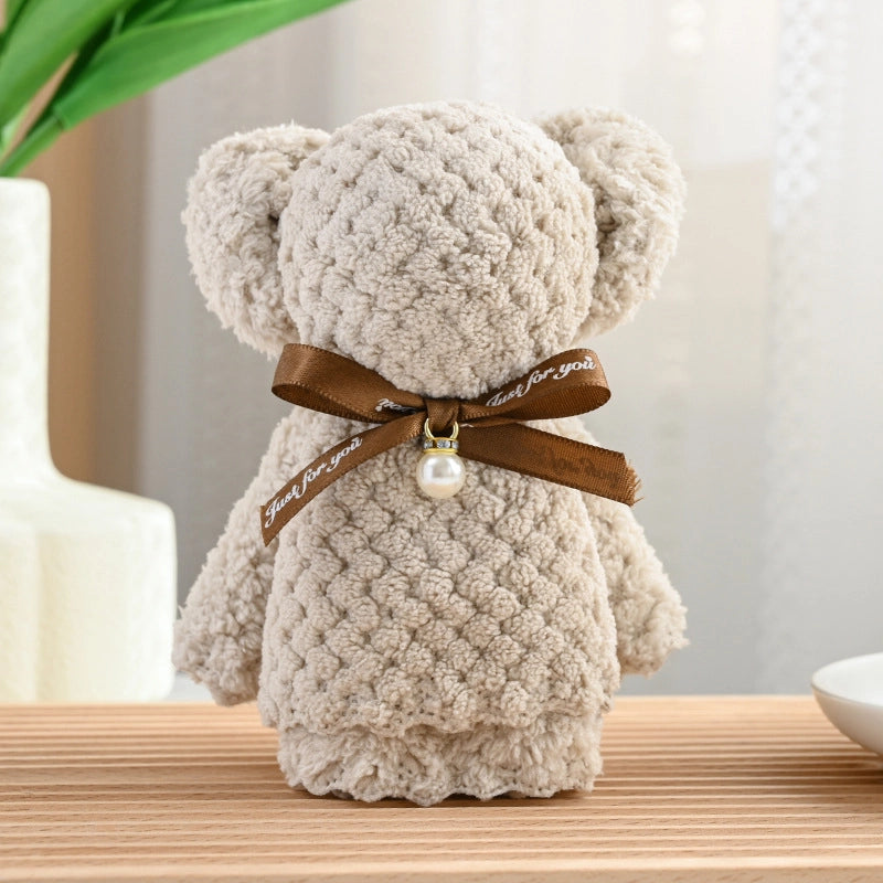5 Pieces Coral Fleece Pineapple Pearl Bear Towel Gift Small Gift 30*30 Opening Gift Welfare Gift